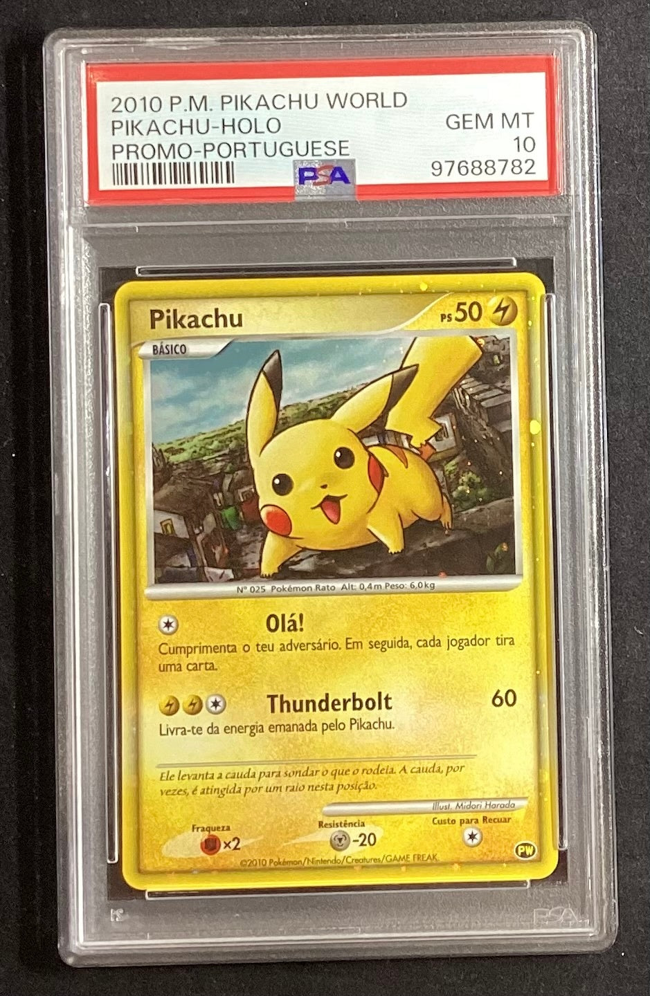 【中古A】 2010,ピカチュウ ワールド(ポルトガル)PSA10
