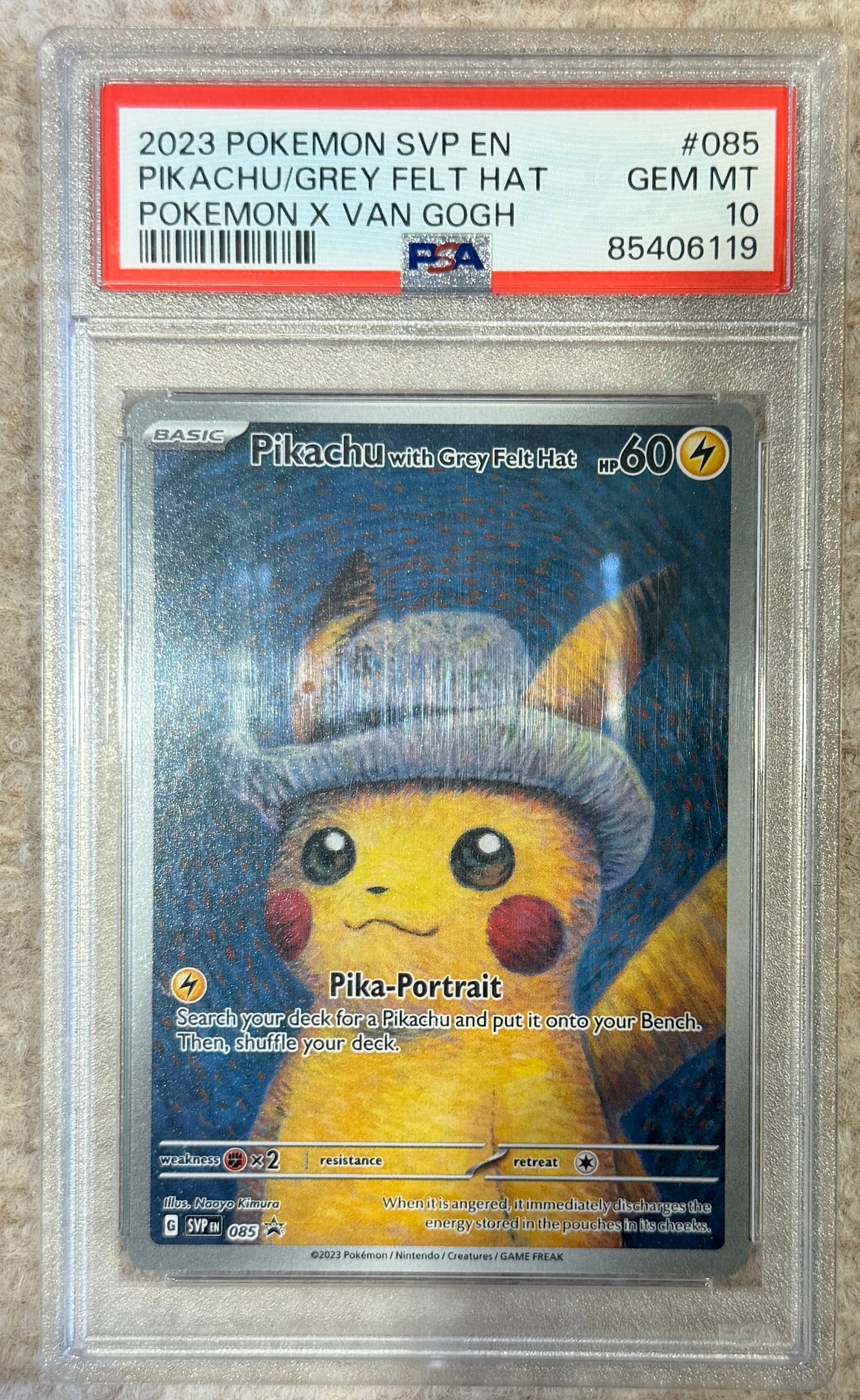 ※銀行振込のみ【中古B】 Pikachu with Grey Felt Hat(ゴッホピカチュウ)【P】(085/SV-P)PSA10