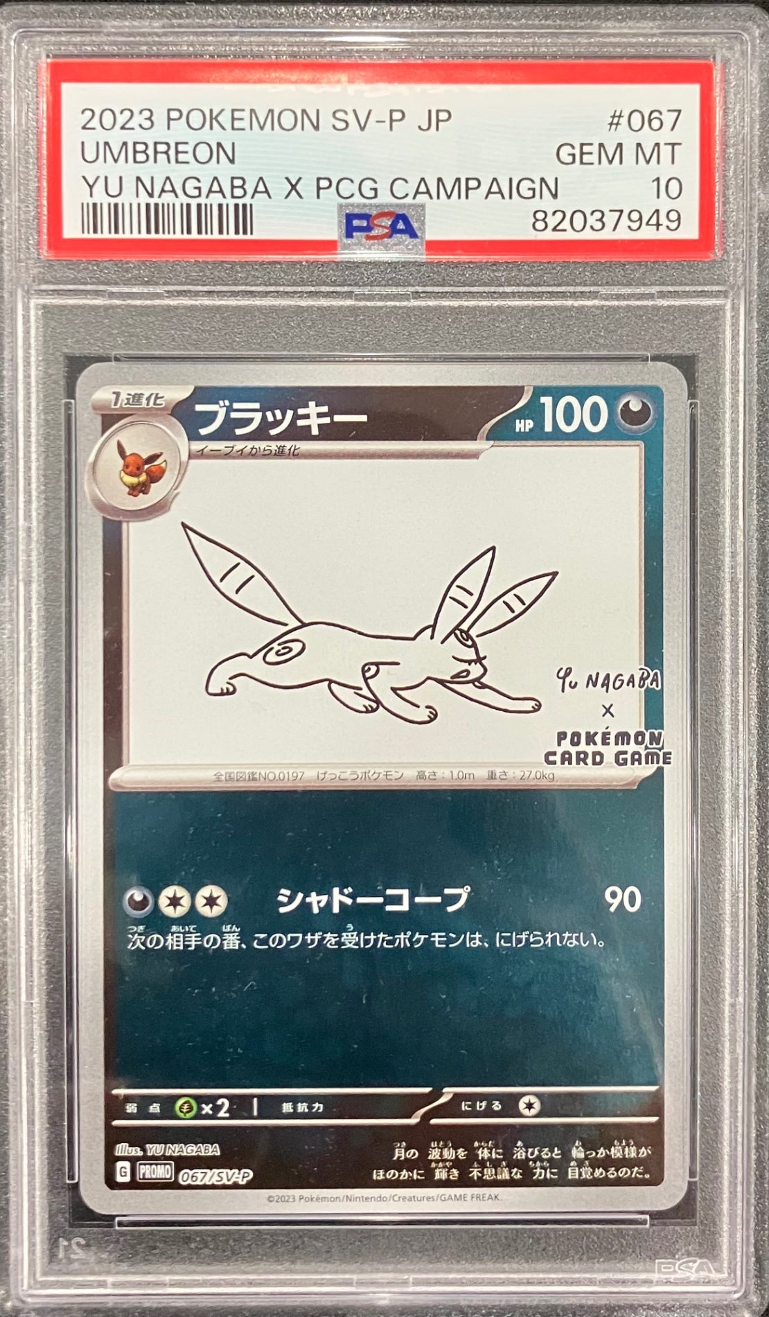 【中古A】 ブラッキー(YU NAGABA)【P】(067/SV-P)PSA10