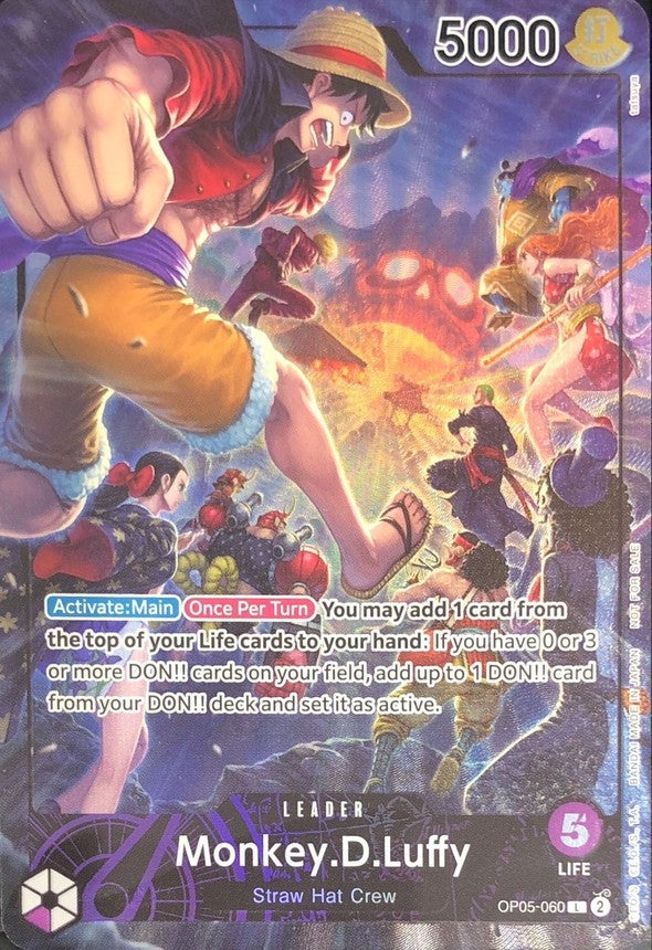 【中古A】 モンキー・D・ルフィ(英語版/illust:tatsuya)【L】(OP05-060)PSA10