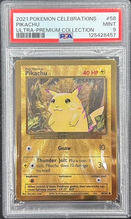 【中古A】 ピカチュウ(メタルカード/英語版)【-】(58/102) PSA9
