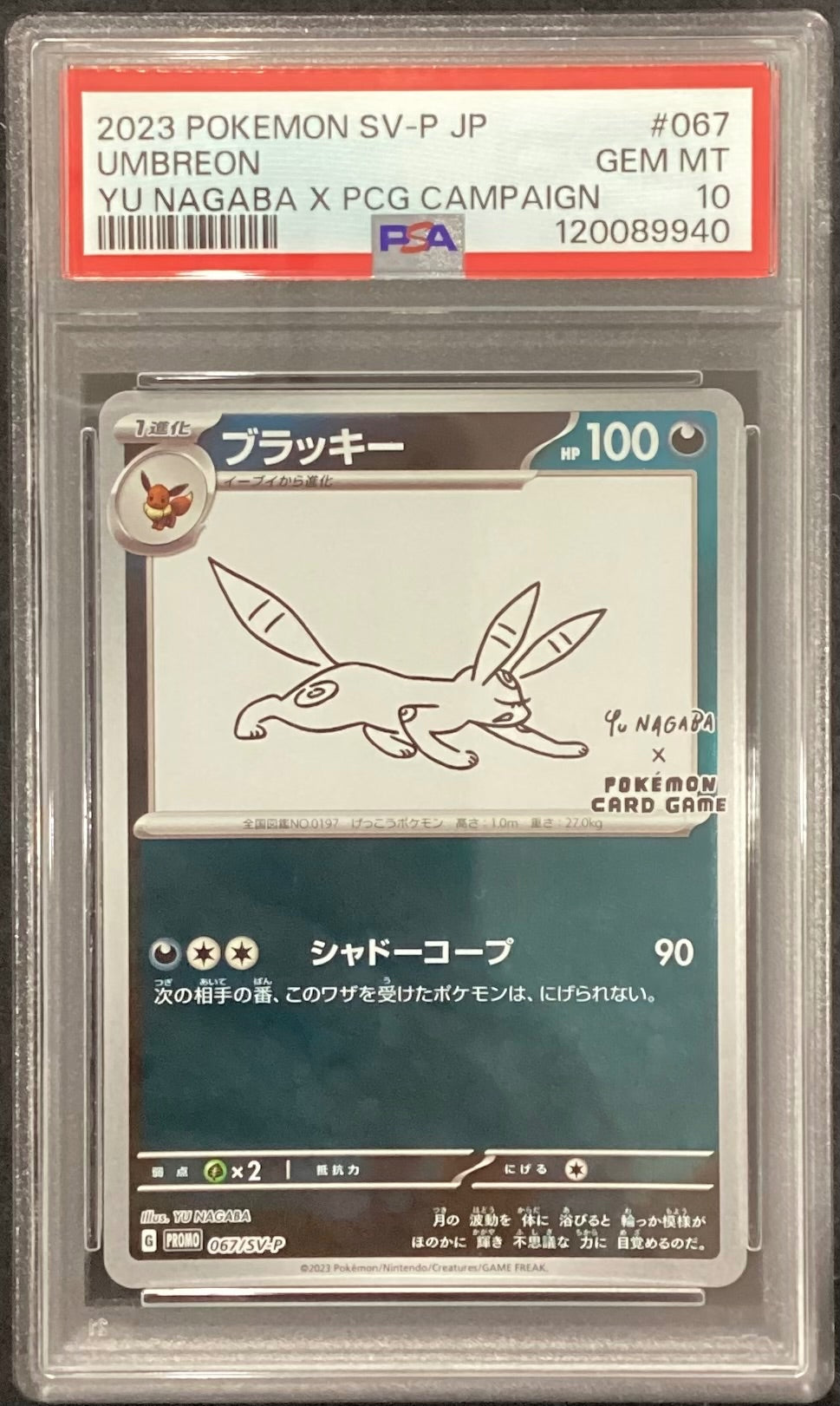 【中古A】 ブラッキー(YU NAGABA)【P】(067/SV-P)PSA10