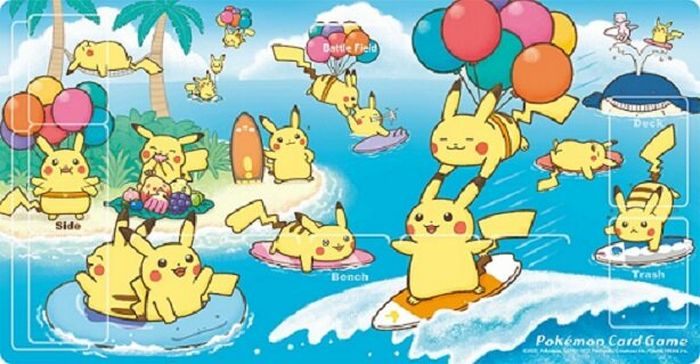 【中古A】 プレイマット『なみのりピカチュウ＆そらをとぶピカチュウ』未開封【サプライ】(-)