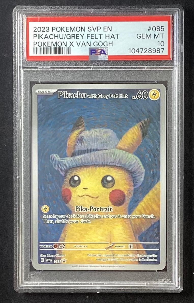 【中古A】 Pikachu with Grey Felt Hat(ゴッホピカチュウ)【P】(085/SV-P)PSA10