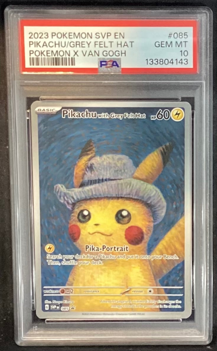 【中古A】 Pikachu with Grey Felt Hat(ゴッホピカチュウ)【P】(085/SV-P)PSA10
