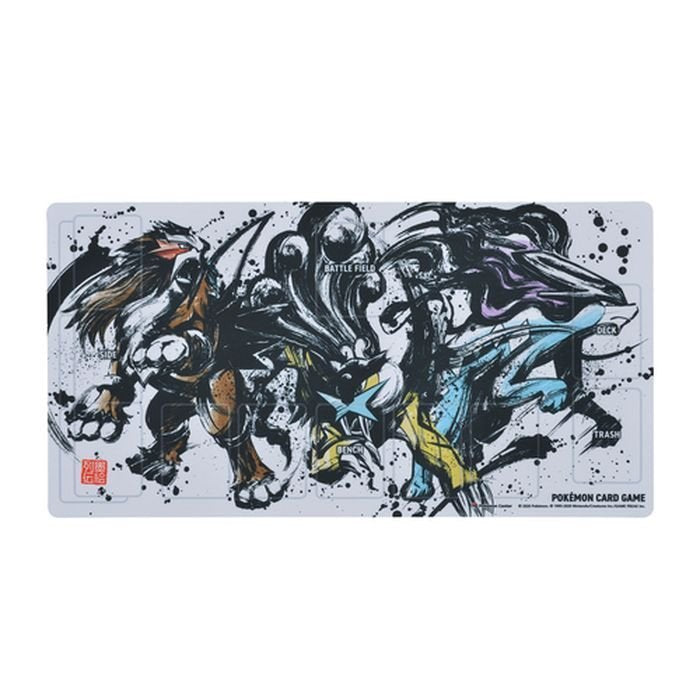 【中古A】 プレイマット『墨絵列伝 エンテイ&スイクン&ライコウ』未開封【サプライ】(-)
