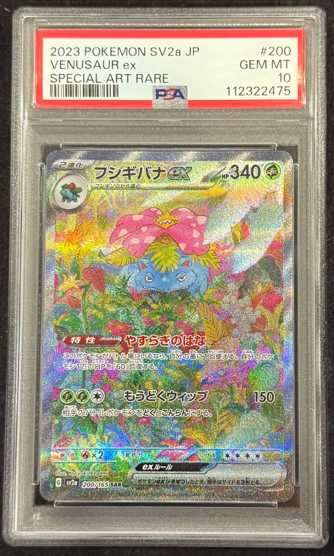 【中古A】 フシギバナex【SAR】(200/165)PSA10