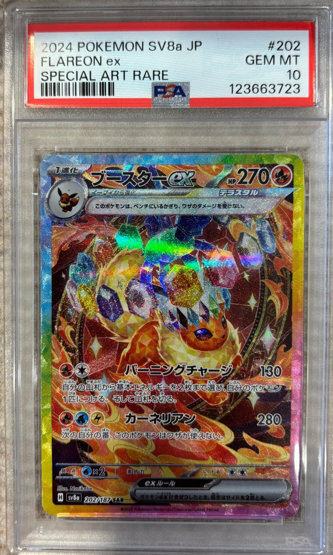2024 ポケモン ブースターex #202 特別アートレア psa10 PSA10 【ARS
