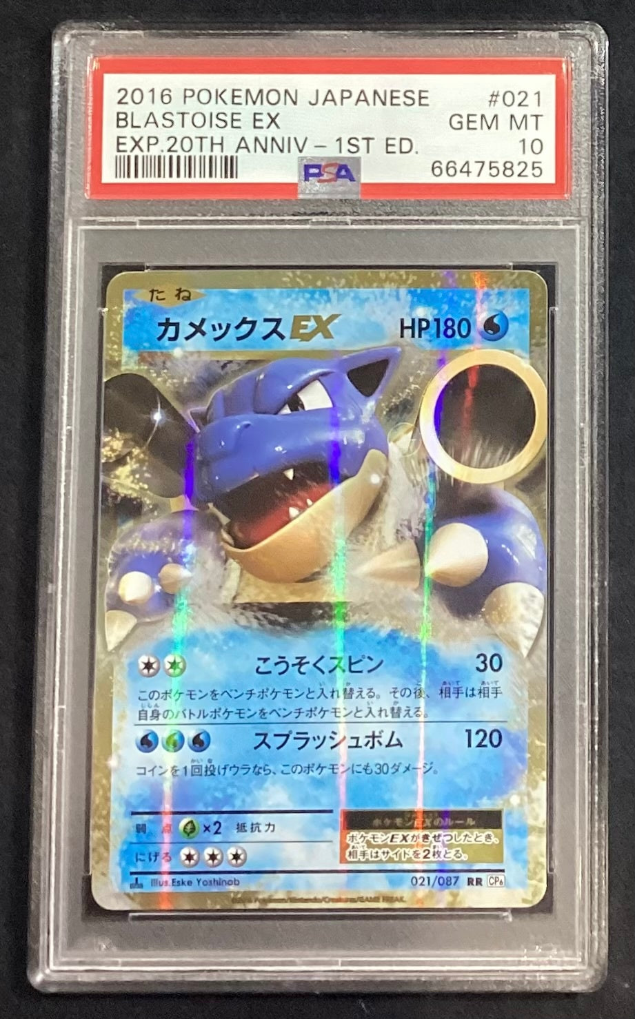 [Used A] Blastoise EX [RR] (021/087) PSA10