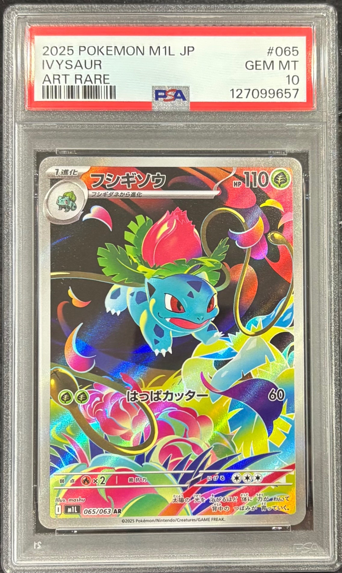 【中古A】 フシギソウ【AR】(065/063) PSA10